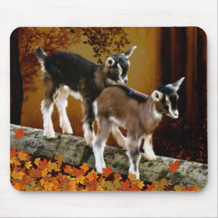 Mousepad Cabras do bebê do tema do outono