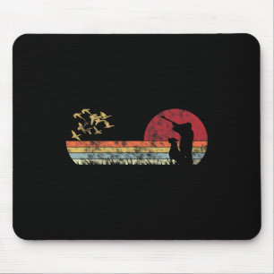 Mousepad Caça A Patos Voadores Com Estilo De Retro Cão