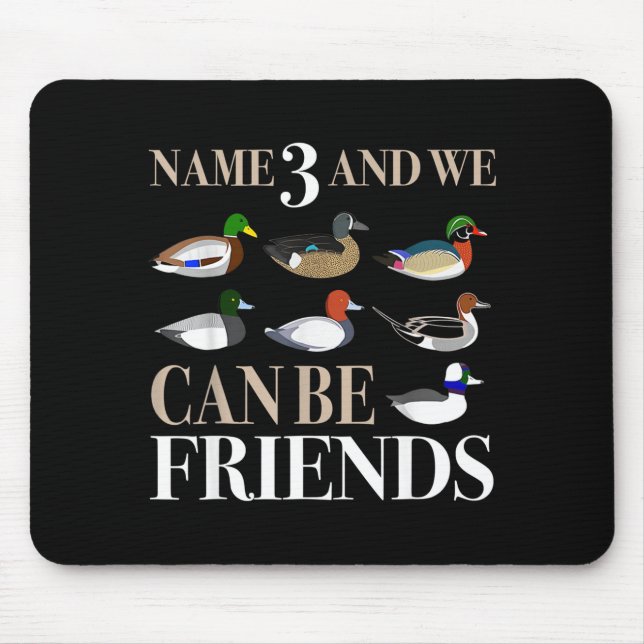 Mousepad Caça ao Pato Caçadores de Aves Aquáticas Pato Dife (Frente)