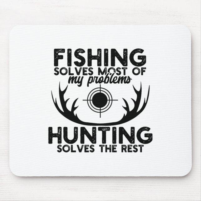 Mousepad Caça ao Veado Divertida Pesca e Caça  (Frente)
