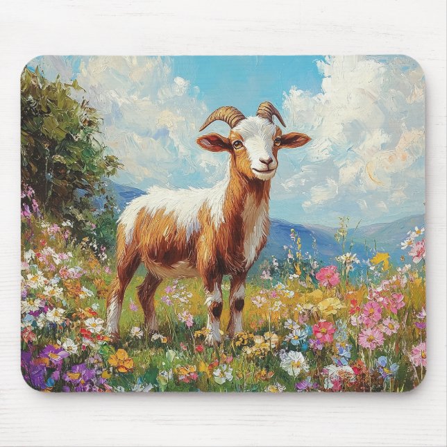 Mousepad Caça Coca-Colorida Prado de Flor Selvagem (Frente)