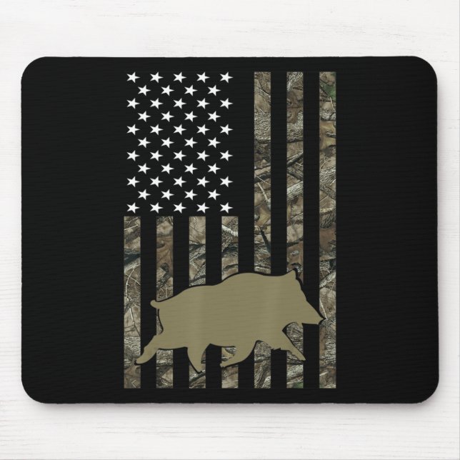 Mousepad Caça De Cachorros Para Homens Caçadores De Porcos  (Frente)