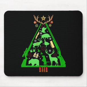 Mousepad Caça Divertida De Veado E Elk Hunter Árvore De Nat