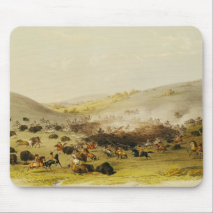 Mousepad Caça do búfalo, bordadura, c.1832
