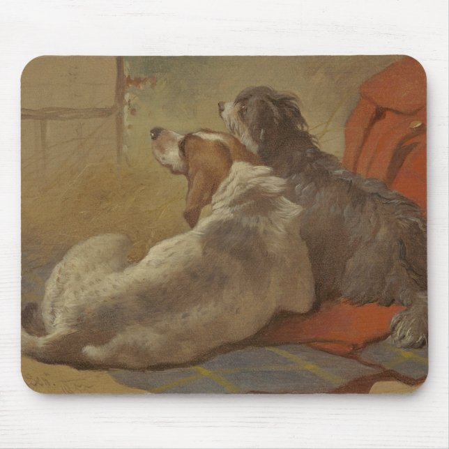 Mousepad Caça e Collie (Dois Cães) (Frente)
