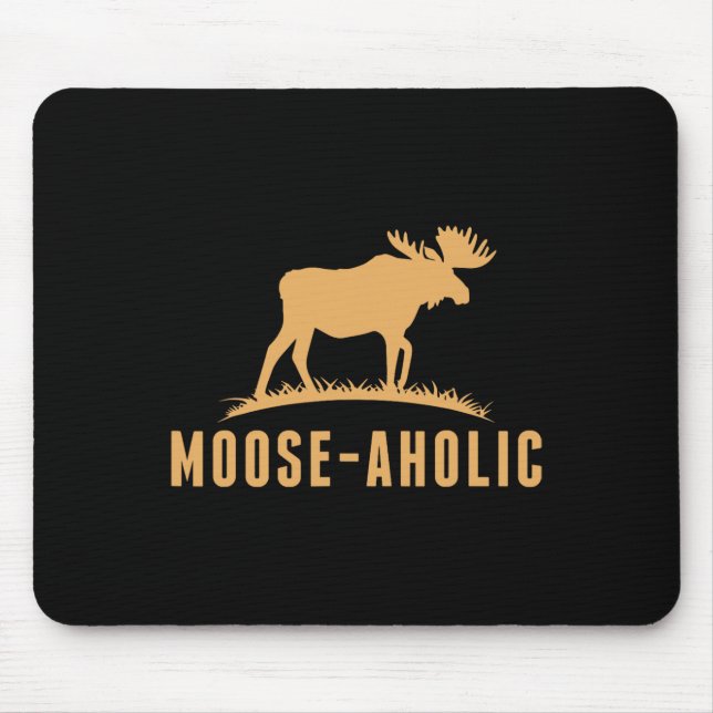 Mousepad Caça Engraçada Mulheres Moso-Atólicas Homens Moose (Frente)
