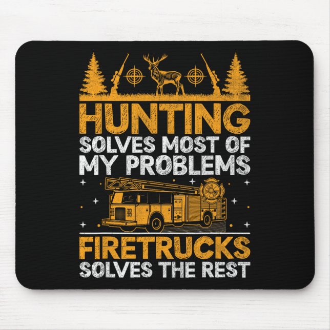Mousepad Caça Resolve A Maioria Dos Meus Problemas Com O Fo (Frente)