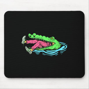 Mousepad Caçador de Croc Engraçado Caça Crocodilo