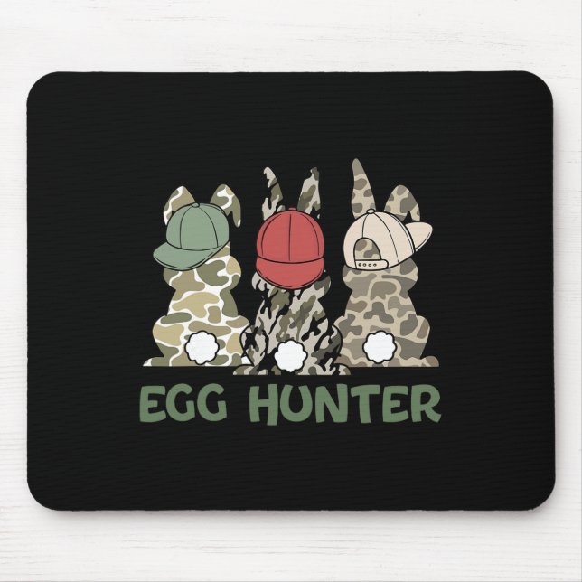 Mousepad Caçador de Ovos Coelho Dia de Caça de Páscoa Crian (Frente)