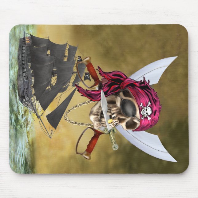 MOUSEPAD CAÇADOR DE TESOURO DE CRÂNIO DE PIRATA (Frente)