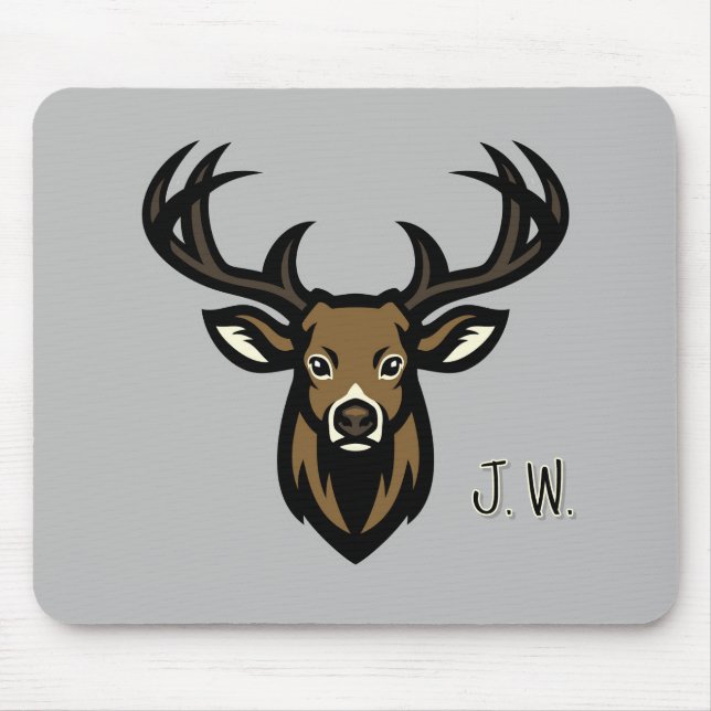 Mousepad Caçador de Veado Monogramado (Frente)