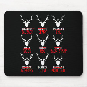 Mousepad Caçadores de veados engraçados de Natal Todos os r