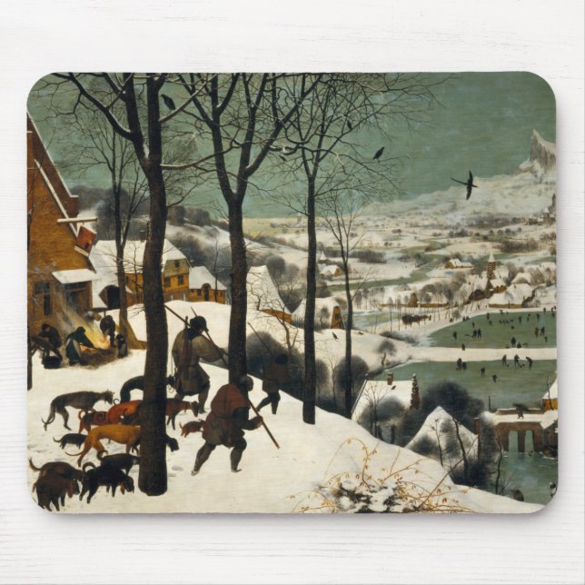 Mousepad Caçadores na neve por Pieter Bruegel, o Velho (Frente)
