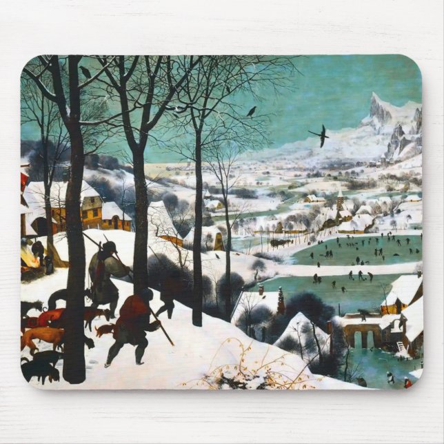 Mousepad Caçadores na Paisagem da Neve Pieter Bruegel (Frente)
