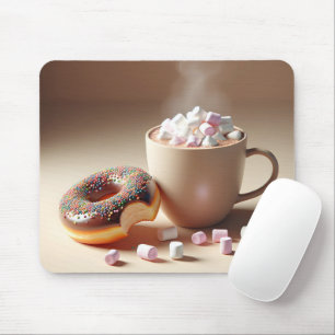 Mousepad Cacau quente com Rosquinha