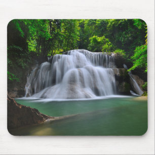 Mousepad Cachoeira Kanchanaburi de Erawan, Tailândia