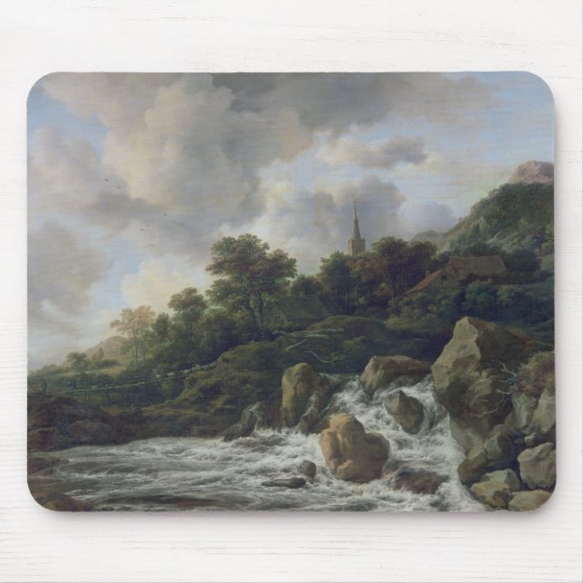 Mousepad Cachoeira perto de uma vila, c.1665-70 (Frente)