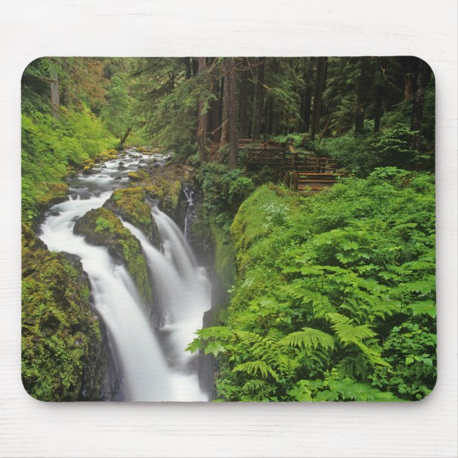Mousepad Cachoeira Sol Duc no Parque Nacional Olímpico em 2 (Frente)