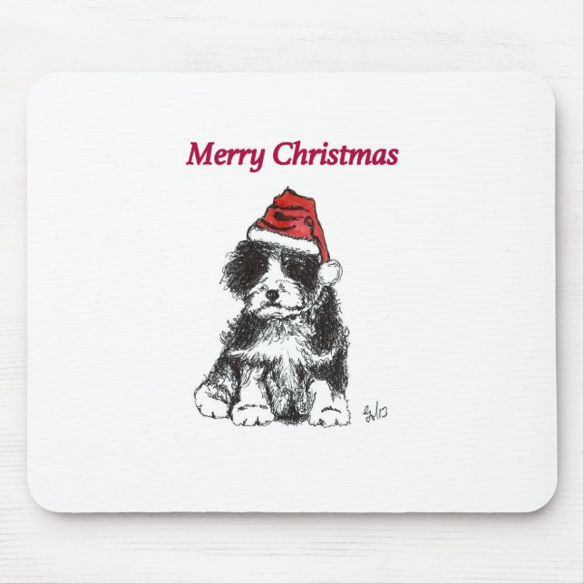 Mousepad cachorrinho de Natal (Frente)