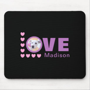 Mousepad Cachorrinho Fofo Amor Corações Dia dos Namorados L