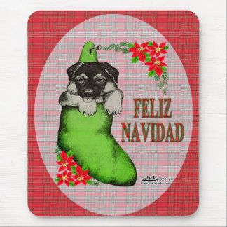 Mousepad Cachorrito Feliz Navidad