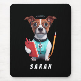 Mousepad Cachorro A Trabalhar Como Enfermeira, Cachorro A V