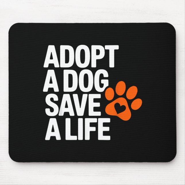 Mousepad Cachorro Adote Cachorro Resgate Vida Resgate Anima (Frente)