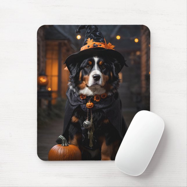 Mousepad Cachorro Bernês Spooktacular: Um Halloween Howl-o- (Com mouse)