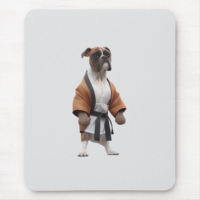 Mousepad Cachorro-Boxeiro Play Karate, Karate Champion Boxe (Frente)
