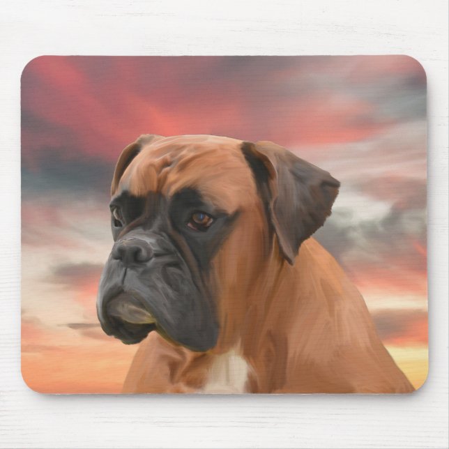 Mousepad Cachorro Cachorro Cachorro Cor Óleo Pintura (Frente)