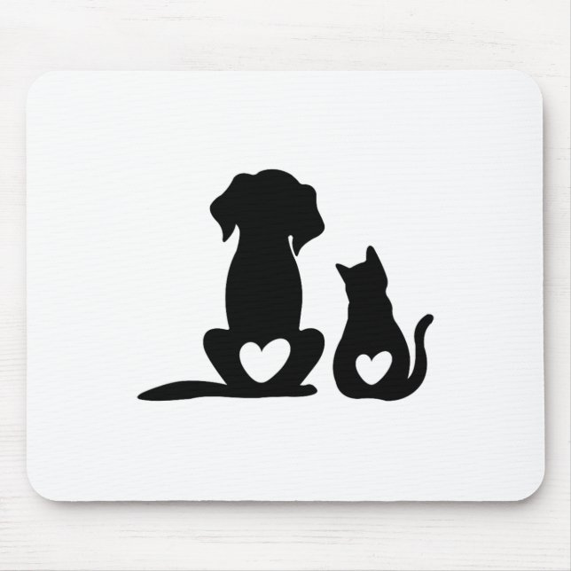 Mousepad Cachorro, Cachorro E Cachorro E Gato (Frente)