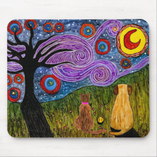 Mousepad Cachorro Cachorro e Mouse Colorido e Gato