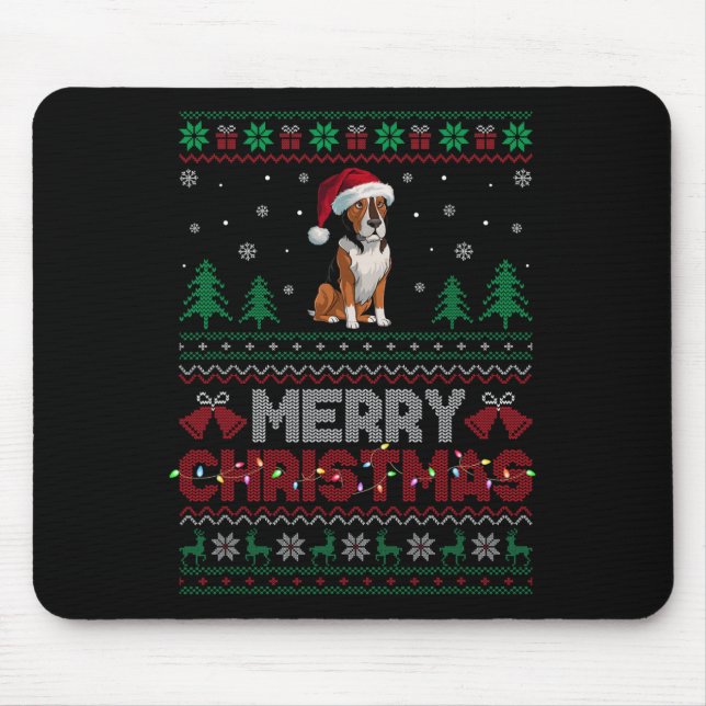 Mousepad Cachorro Cachorro Passa Noel Hree Luzes de Natal (Frente)