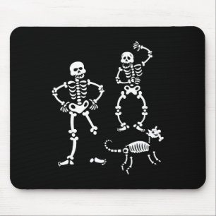 Mousepad Cachorro Caveira Esqueleto Correndo Fantasia de Ha