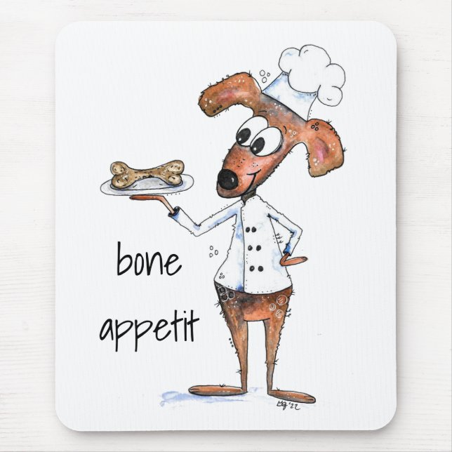 Mousepad Cachorro Chef Caprichoso Fofo (Frente)