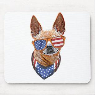 Mousepad Cachorro Chihuahua EUA Independência Americana 4 d