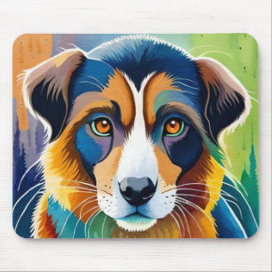 Mousepad Cachorro colorido se fecha