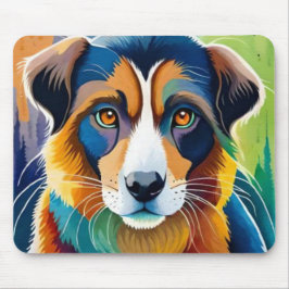 Mousepad Cachorro colorido se fecha