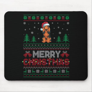 Mousepad Cachorro Coonhound Passa Santa Hera Árvore de Nata