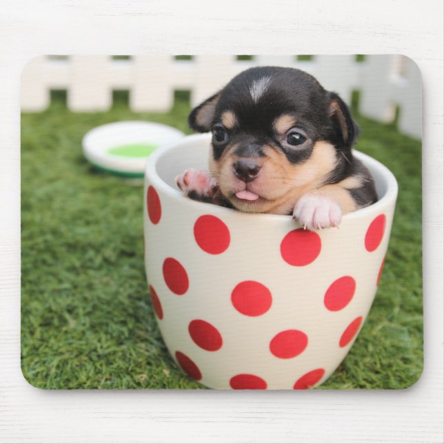 Mousepad Cachorro Corinto na caneca (Frente)