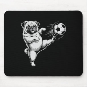 Mousepad Cachorro Dad Pug Futebol Fofo Vai Jogar Club Metas