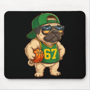 Mousepad Cachorro de Basquete Pug 67 Gíria Geração Alpha Sr