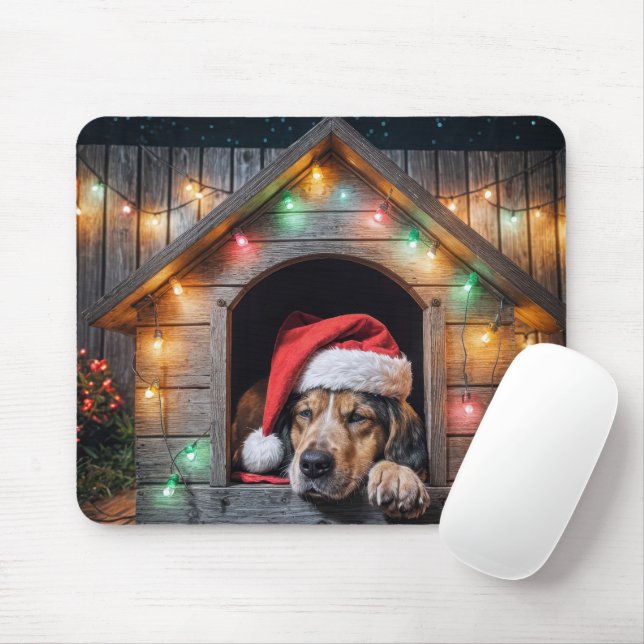 Mousepad Cachorro De Cachorro De Natal No Cachorro (Com mouse)
