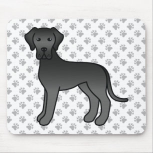 Mousepad Cachorro de Cartografia Gelado Negro