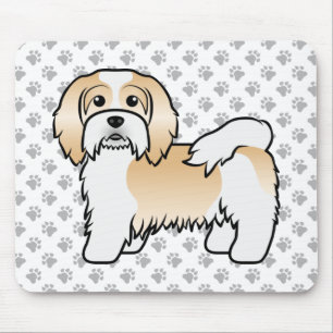 Mousepad Cachorro De Cartoon Cento E Branco Havanês