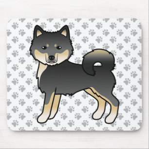 Mousepad Cachorro De Cartoon Malamute Preto E Tan