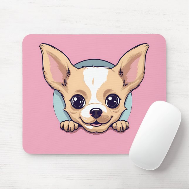 Mousepad Cachorro de Chihuahua em Pequim (Com mouse)