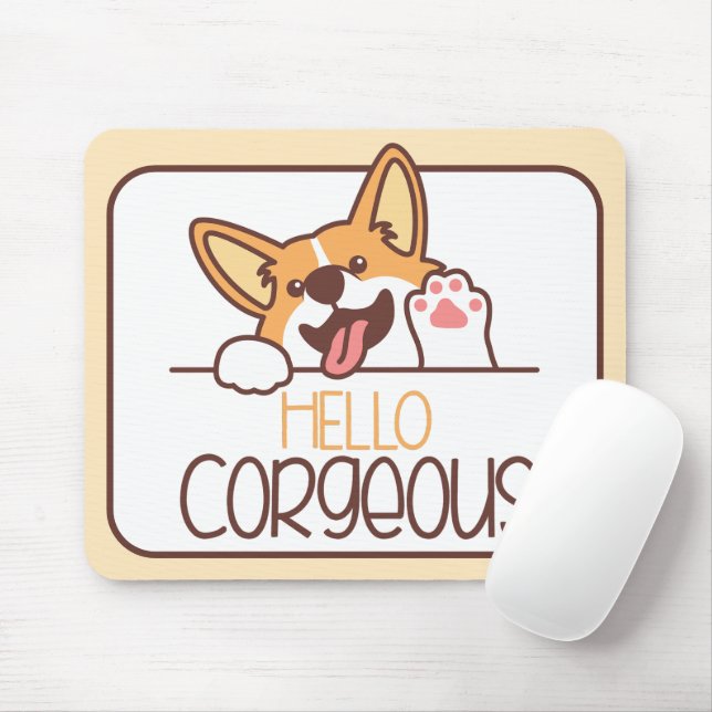 Mousepad Cachorro de Corgi (Com mouse)