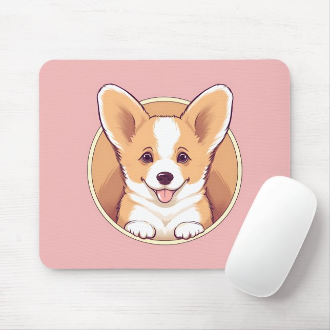 Mousepad Cachorro de Corgi em Pequim (Com mouse)