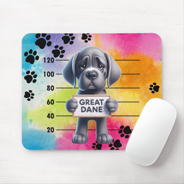 Mousepad Cachorro de Dane Engraçado (Com mouse)